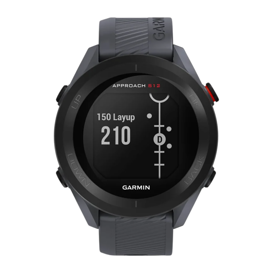 Спортивные часы Garmin Approach S12, силиконовый ремешок цвета «синий гранит»